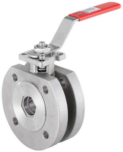 TKU001 Компактный фланцевый шаровой кран 2/2 из нержавеющей стали, DN 15–DN 150